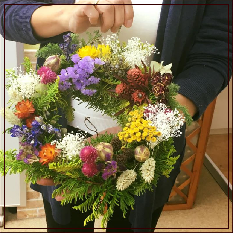 クリスマスリース作成講座｜ハーブクラフト＆アロマクラフト講座(東京お茶の水校)