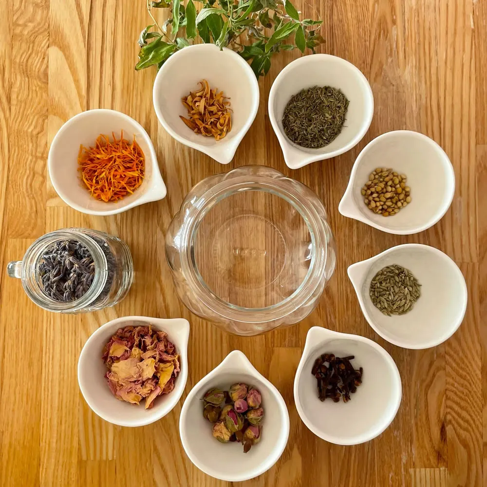 ハーバルライフ講座 ドライポプリとギフト用ハーブクラフトづくり